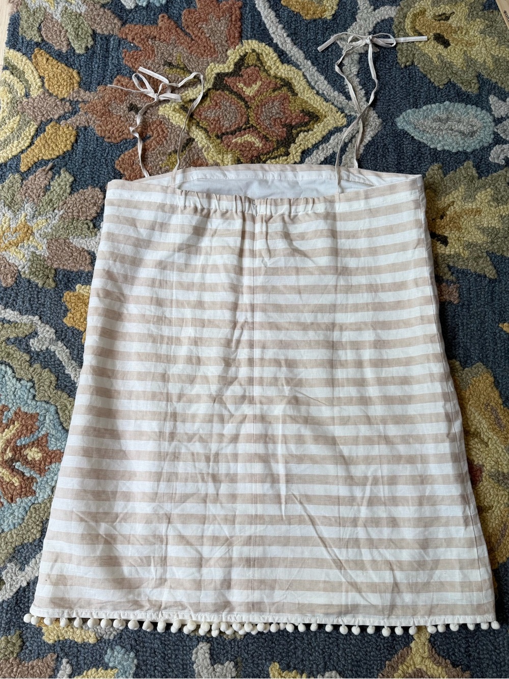 J. Crew Striped Tie‑Strap Sundress in Cream and White Size XL - Picture 8 of 10